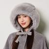 Knitted Hat Women's Autumn Winter Hemp Pattern Wool Collar Wool Hat Velvet Snow Hat