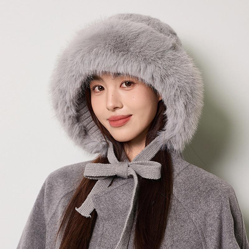 Knitted Hat Women's Autumn Winter Hemp Pattern Wool Collar Wool Hat Velvet Snow Hat