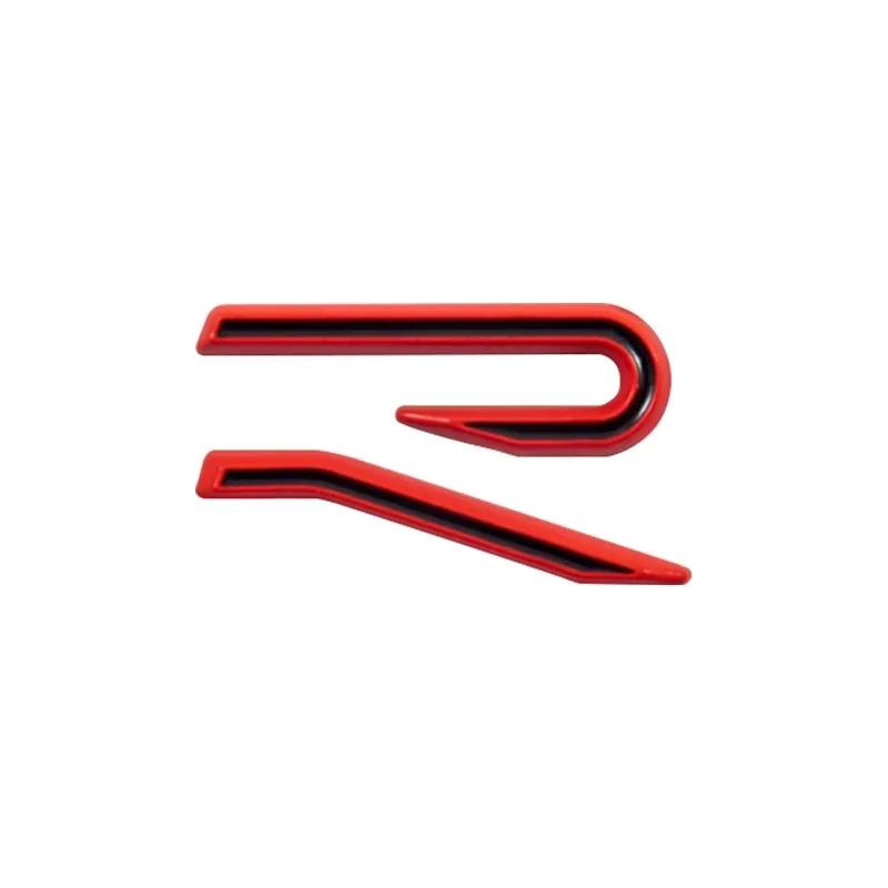 For VW New R logo Emblem Car Metal Body Tail Trunk Sticker Accessories For Volkswagen Tiguan Bora POLO PASSAT CC Touran GOLF J cg2