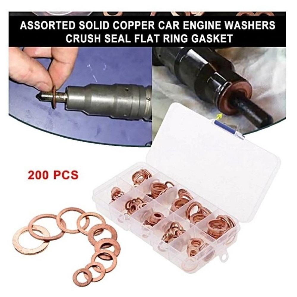 Медная шайба M5/M6/M8/M10/M12/M14 Плоское кольцо Уплотнительное кольцо Инструмент Уплотнительная прокладка Автоаксессуары