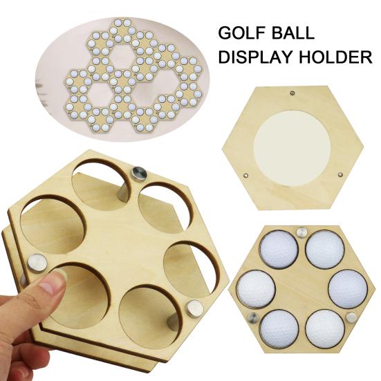 Сотовый держатель для мяча для гольфа, настенное крепление, деревянный шестиугольный мяч для гольфа, подставка для коллекционера, украшение, подарок для энтузиастов