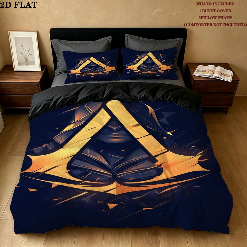 Assassins Valhalla Bedding Quilt Set Quilt Cover Pillowcase Home Decoration Birthday Gift (1 * duvet cover + 2 * pillowcase, without core)