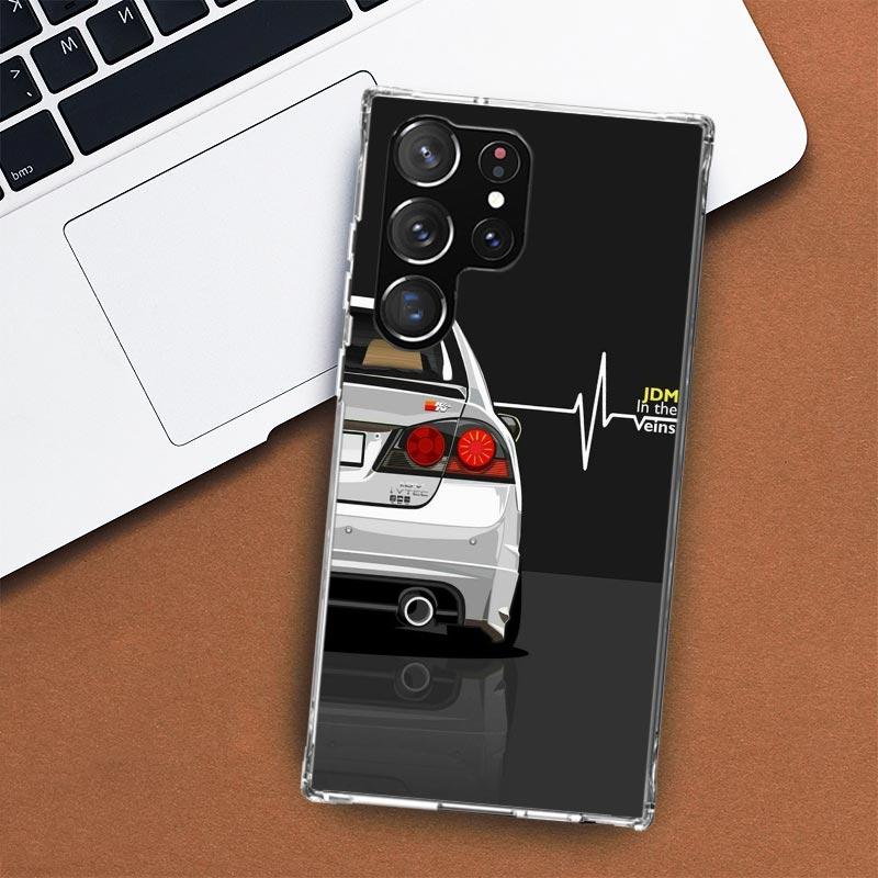 Чехол для телефона JDM Type R Civic Sport Car для Samsung Galaxy S24 S23 S22 Ultra S21 S20 Fe S10 Plus S10E S9 S8 + чехол в виде ракушки