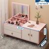 Bay Window Vanity: Floor-Standing Makeup Dressing Table for Small Bedrooms.