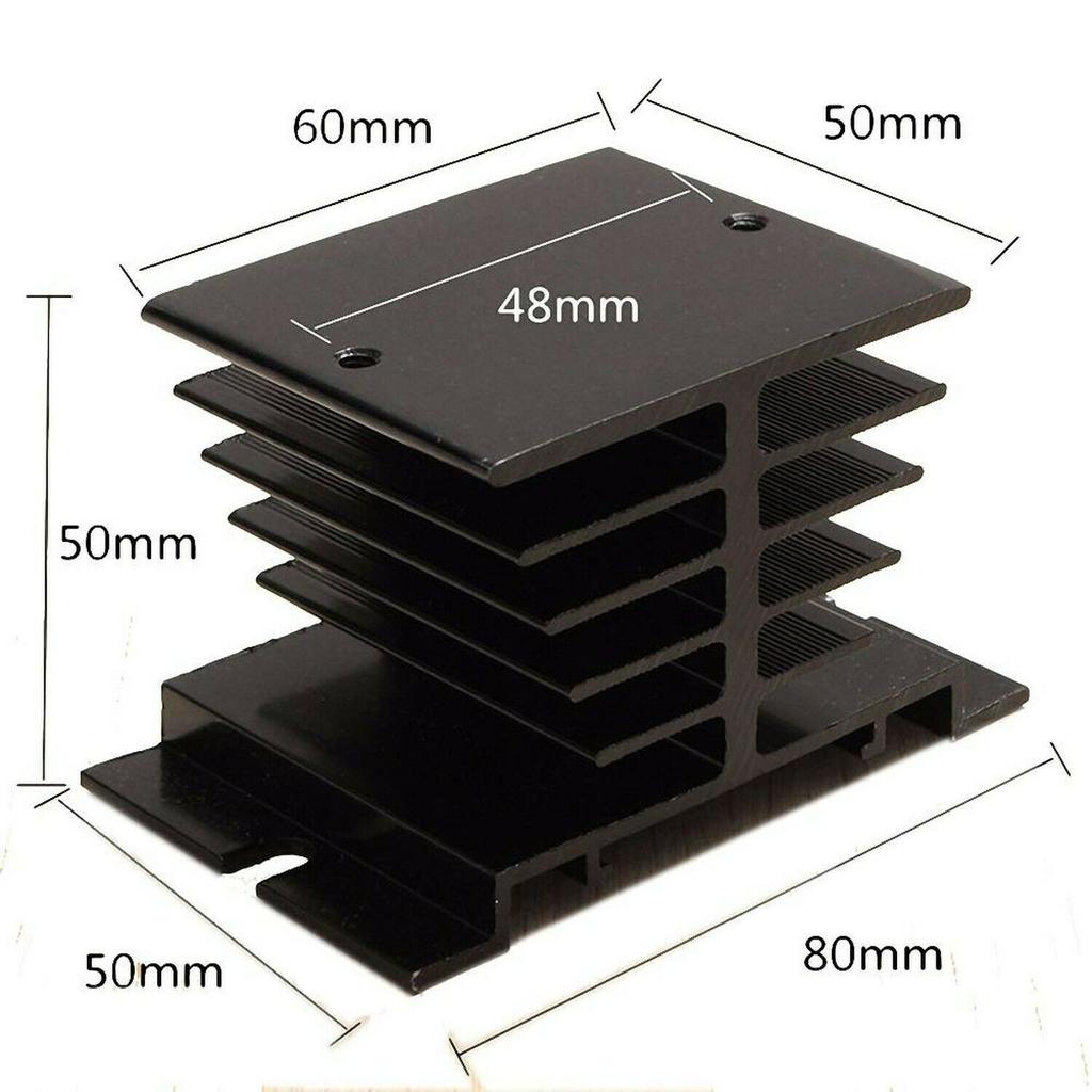 Aluminum Heat Sink SSR Dissipation for Single Phase Solid State Relay 10A-40A