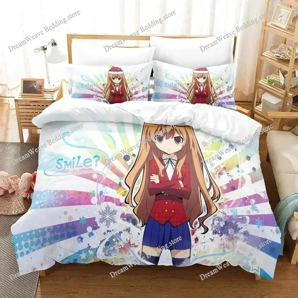 Fashion 3D Print Anime Bed Sheet Toradora Bedding Set Single Twin Full Queen King Size Bed Set Adult Kid Bedroom Duvetcover Sets