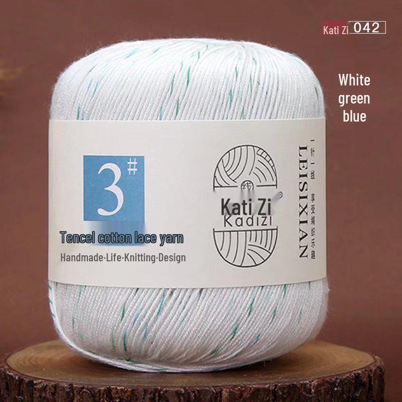 Мерсеризованная хлопковая кружевная пряжа №. 3: Вязание крючком своими руками для детей - Весенне-летний свитер и пальто - Бесплатная доставка