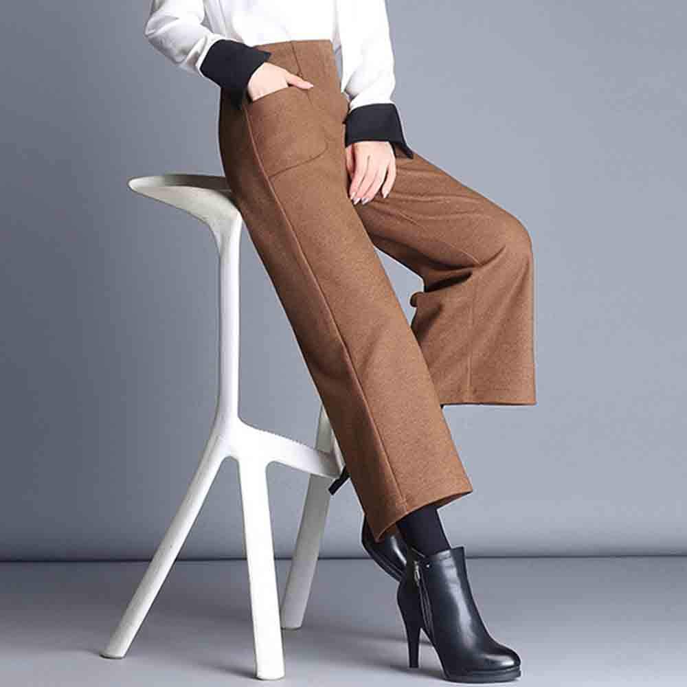 Брюки SISOFTLY для идеального повседневного ношения, укороченные, универсальные брюки гаучо, женские широкие, осенне-зимние, для работы, кюлоты, одежда, повседневные, расклешенные,