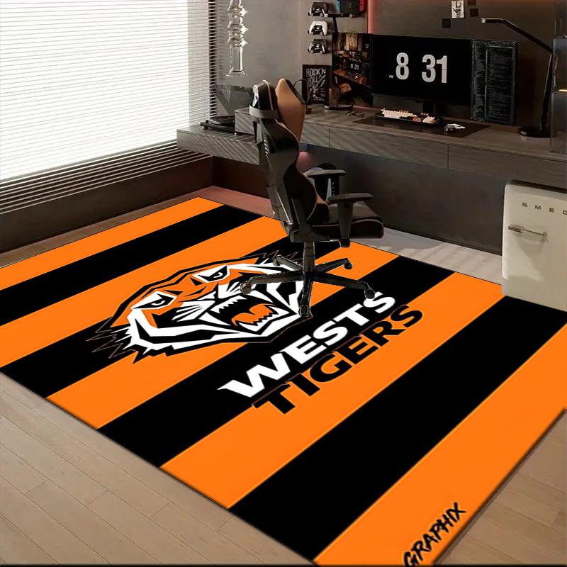 Wests Tigers Roar Strength And Pride Rug Office Floor Mat - Machine Washable for Bedroom, bedroom, livingroom, Room Decor Fan Gifts Christmas