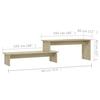 TV Stand Sonoma Oak 180 x 30 x 43 cm Particleboard