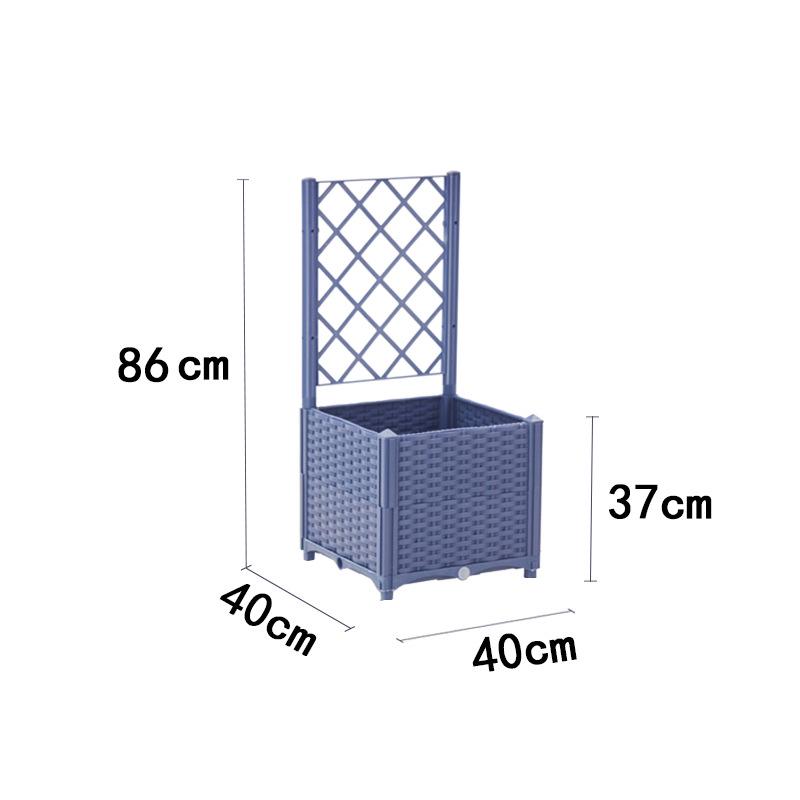 Stackable Planter Box with Trellis Support for Climbing Plants, Vegetables & Flowers