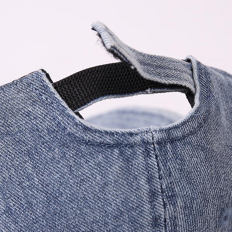 INS Корейский стиль Джинсовая детская бейсболка - Мягкий козырек, Шляпа для мальчиков и девочек, Весна/Осень