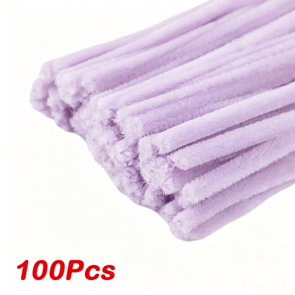 100/300/400Pcs Plush Chenille Stems Bendable Plush Sticks Craft Stamen for Artificial Flower Making