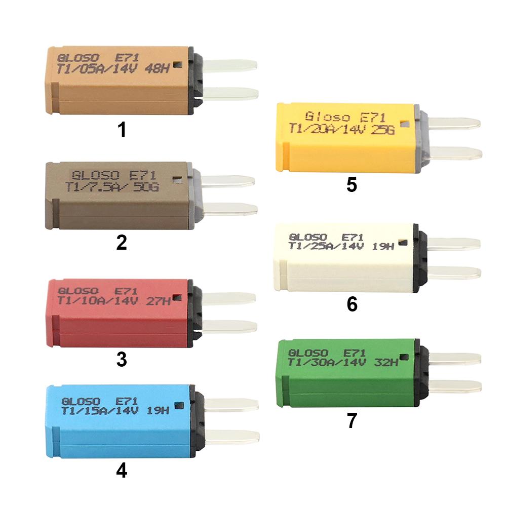 Mini Circuit Breaker Blade Fuse DC 14V Automatic Reset ATM Circuit Breaker Blade Fuse for Car Motorcycle Truck Boat Marine Circuit Breaker 6