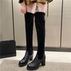 Knee High Slim Boots Children 2025 Autumn and Winter New Internet Celebrity Slim Boots Thick Heel Growth Boots Women