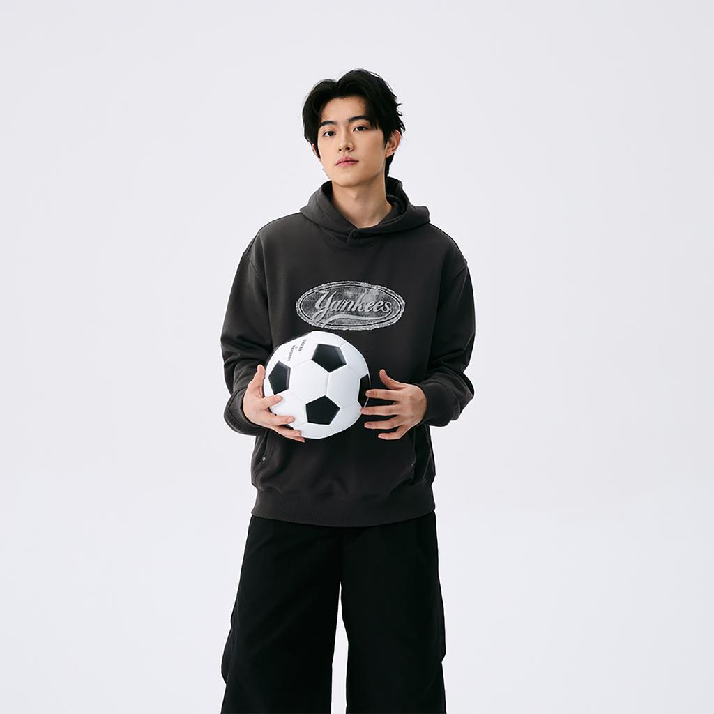 New MLB MONOGRAM Collection New York Yankees SS25 Sweatshirt Unisex Charcoal Gray 3AHDM0551-50CGS