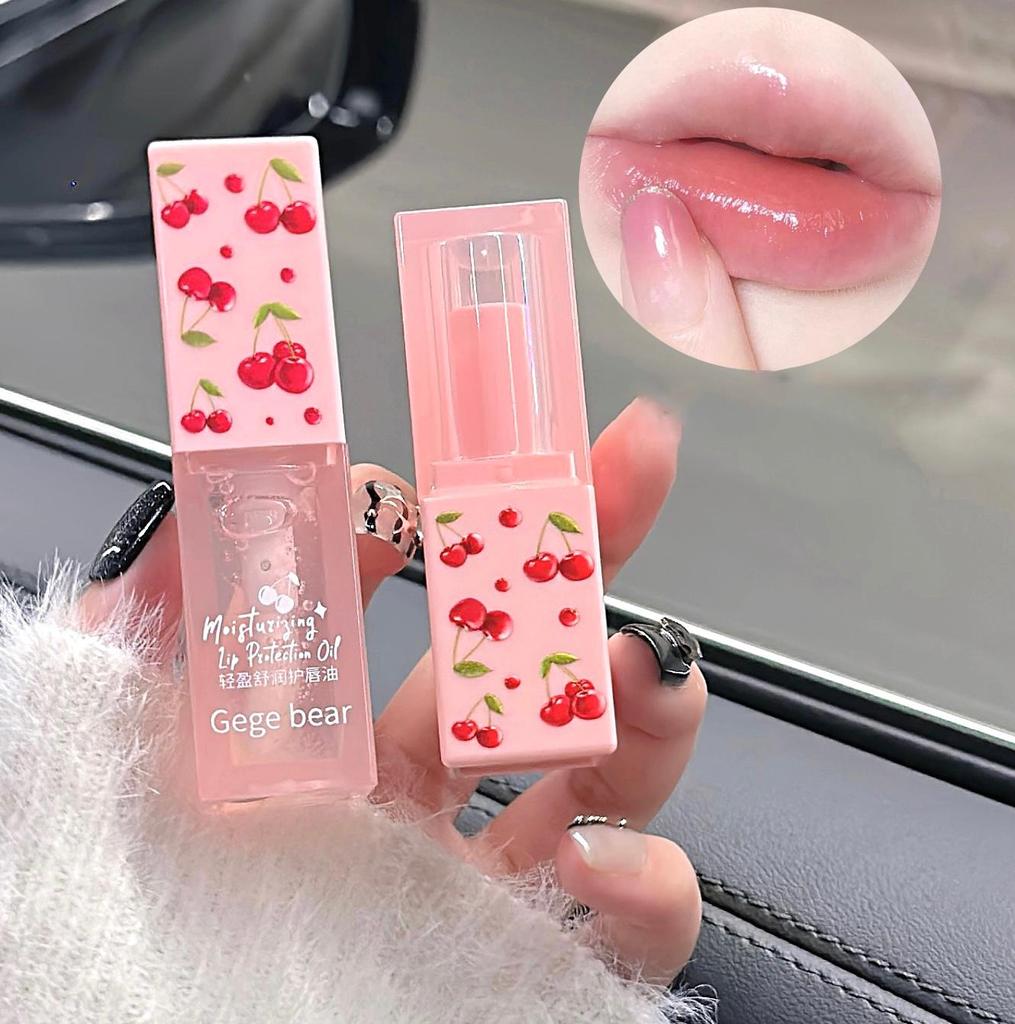 Увлажняющий бальзам для губ Crystal Jelly Lip Oil увлажняет и уменьшает линии губ на основе красного блеска для губ Lady