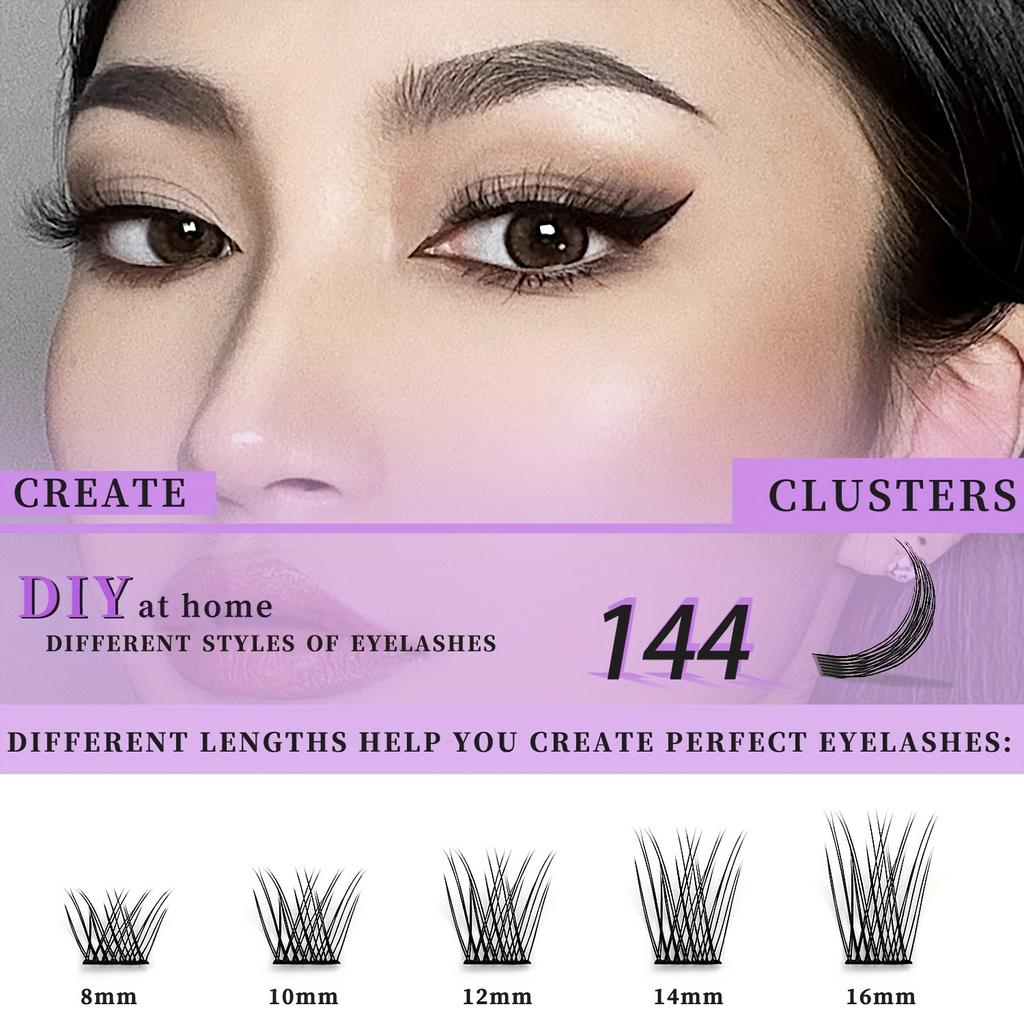 Пучки ресниц A02 DIY Накладные ресницы Пучки ресниц D Curl Mega Volume Отдельные ресницы Пучки ресниц Расширения Wispy Lashes Cluster DIY