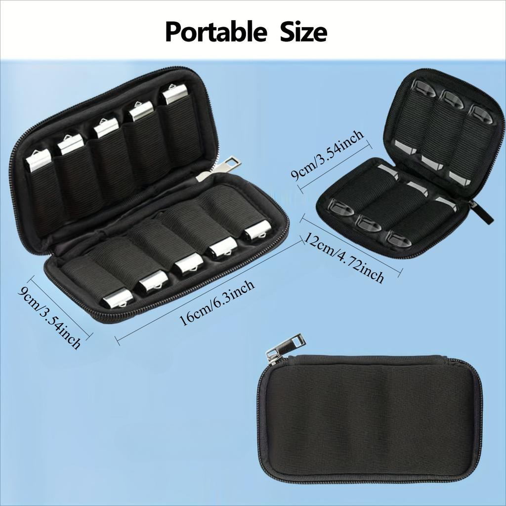 Органайзер/Сумка для USB-флешек - Коробка для хранения аксессуаров со слотами, Легкая переноска, Хранит мелкие предметы, Для офиса, дома и путешествий.