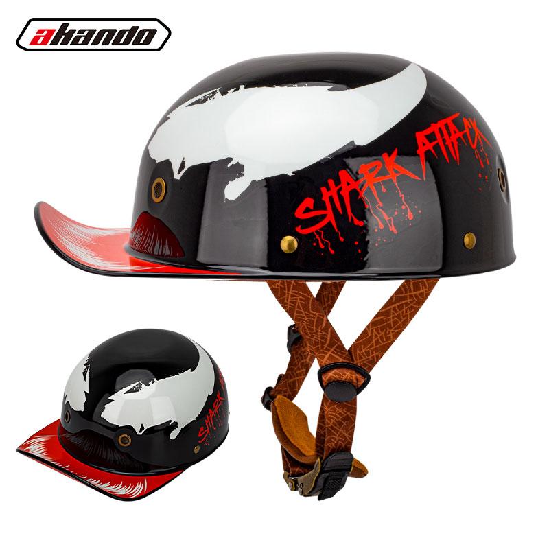 New Classic Motorbike Helmet Chinese Style Motorcycle Half Helmet Sport Scooter Baseball Protective Cap Motocross Helmet Cycling