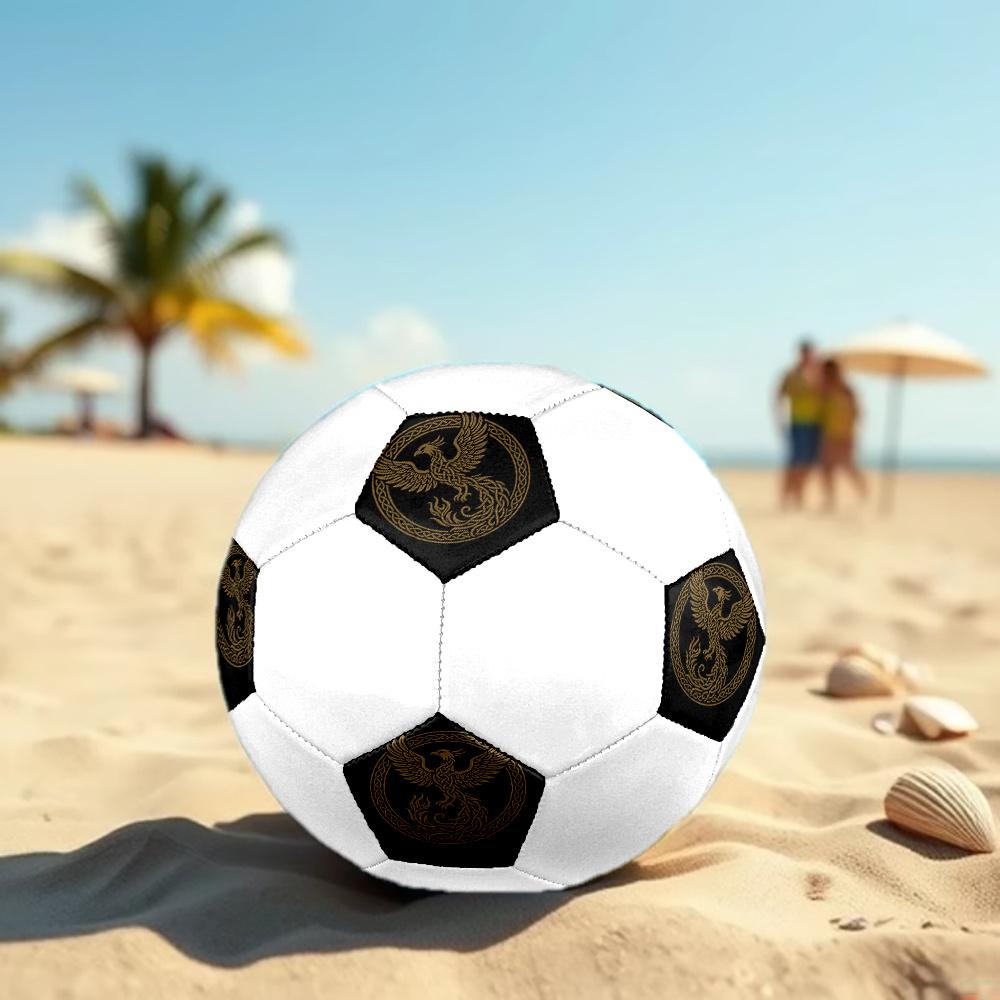 1PC Phoenix Artwork Soccer Ball Size 5 Football Machine Sewn Indoor/Outdoor Universal Football Gift W66