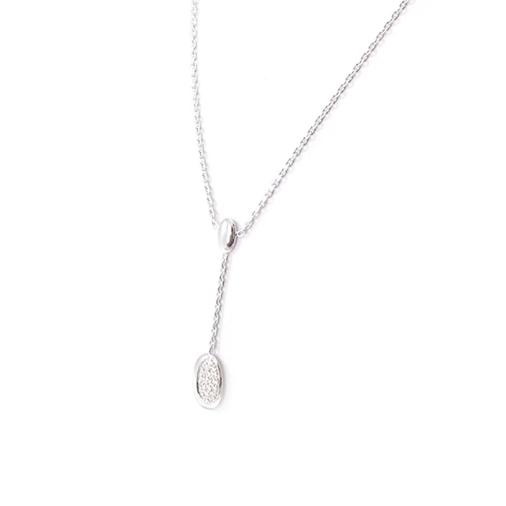 Altesse [I2931] - Белое серебряное ожерелье «Богиня»