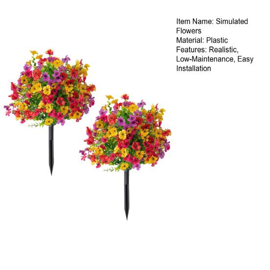 2 шт. Искусственный фиолетовый шар 23,6" Топиарные деревья с колышками для грунта