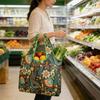 Складная сумка для покупок Большая многоразовая сумка для продуктов с чехлом Портативная легкая сумка Экологичная моющаяся сумка-тоут для покупок, путешествий на природе, дома
