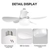 40W Ceiling Fan Light with Remote Control+LED Lamp for Dimming E27 Base SmartElectric Fans Lighting for Bedroom Living Room