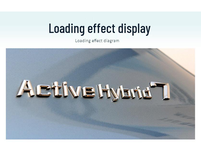 Manshi Compatible with Active Hybrid 3: 5-Word Logo Badge, 7 Displacement Badge, Hybrid Tail Badge