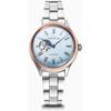 RK-ND0020L (Classic Semi-Skeleton Moving Blue Women's Metal Limited) Round Watch Silver