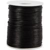 Satin Cord - 2 Mm - Black - 50 M Roll - High Quality
