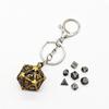 1 набор DND Hollow Metal Dice Keyring 20-гранный многогранный брелок для игры в РПГ