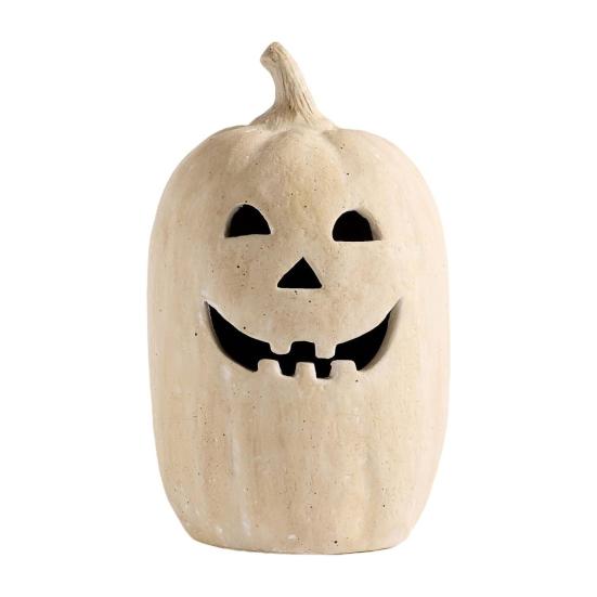 Pumpkin Halloween Decoration Hand-Carved Classic Jack Lantern Fall Decor Farmhouse Table Porch Indoor Ornament