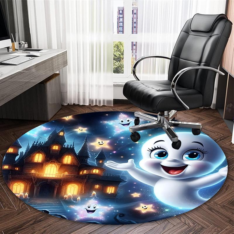 1pc Casper2 Carpet, Round Rug, Comfortable, Suitable for Entryways, Living Rooms, Office, And Bedrooms, Christmas Decoration