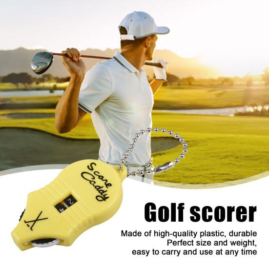 Счетчик очков в гольфе Мини-трекер очков Портативный 2-значный инструмент для подсчета ударов Кликер-брелок Табло для спортивных состязаний по гольфу на открытом воздухе