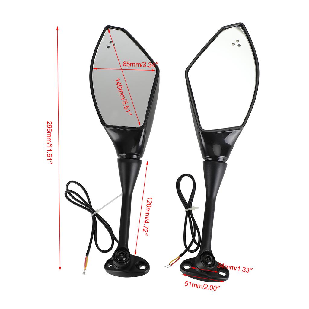 Зеркала заднего вида со светодиодными указателями поворота для Honda CBR600RR 03-14 CBR1000RR 04-07