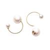 Gemini Pearl Earrings White K18 Pearl Earrings Women's [Gift Wrapped]