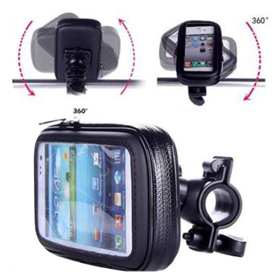 Waterproof Motorcycle Bicycle Phone Handlebar Mount Holder Bag Stand Bracket