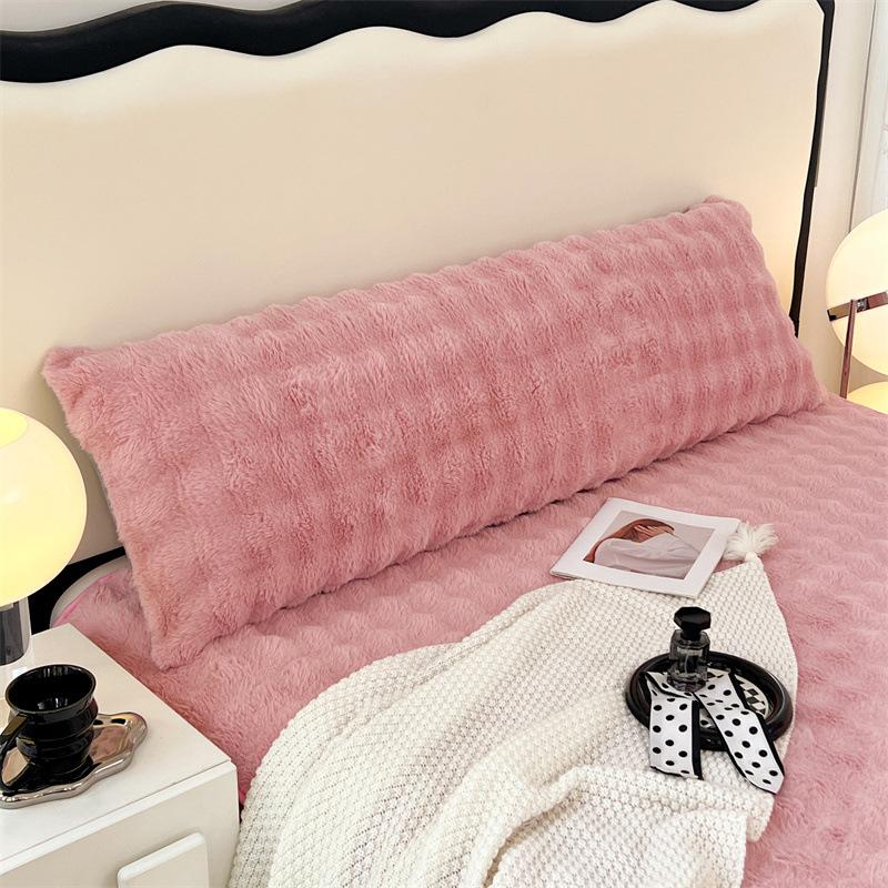 2025 Плюшевая наволочка из искусственного кроличьего меха, Двусторонняя наволочка из молочного бархата, Одинарная плюшевая наволочка из искусственного кроличьего меха