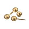 Unisex Round Studs Gold Barbell Women Fashion Jewelry Stainless Steel Ball Earrings Stud Earrings