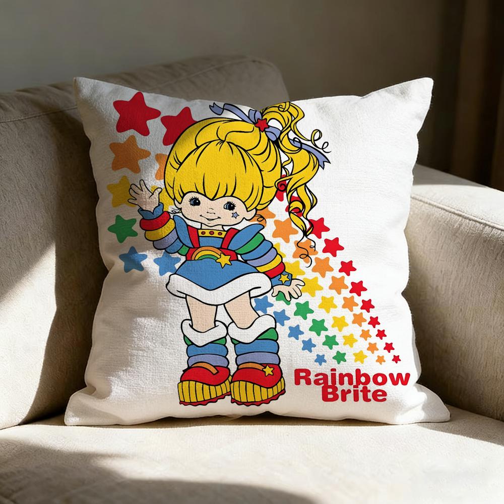 Rrainbow Brite Cute Pillow Case Pillowcase Doublesided Printed Sofa Cushion Bedroom Headboard Pillow