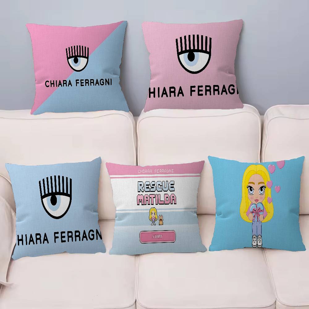 Модная Наволочка-Подушка C-Chiara F-Ferragni Чехол для Подушки в Салон Автомобиля для Дивана Автомобиля Рождественский Подарок 40x40см 45x45см