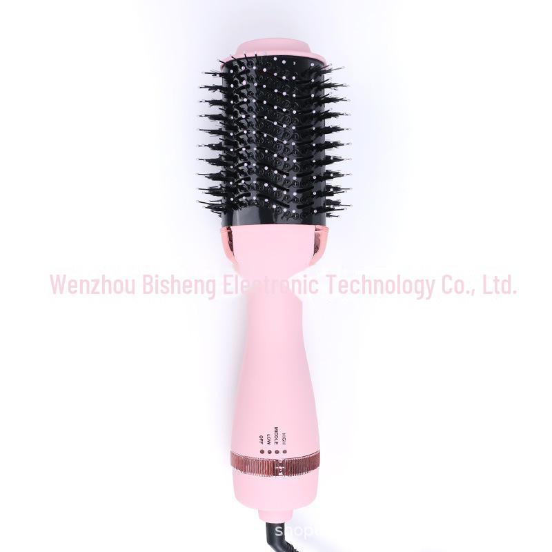 Многофункциональный фен с горячим воздухом и расческа для укладки: Выпрямляйте, завивайте, сушите и укладывайте мокрые/сухие волосы одним движением.