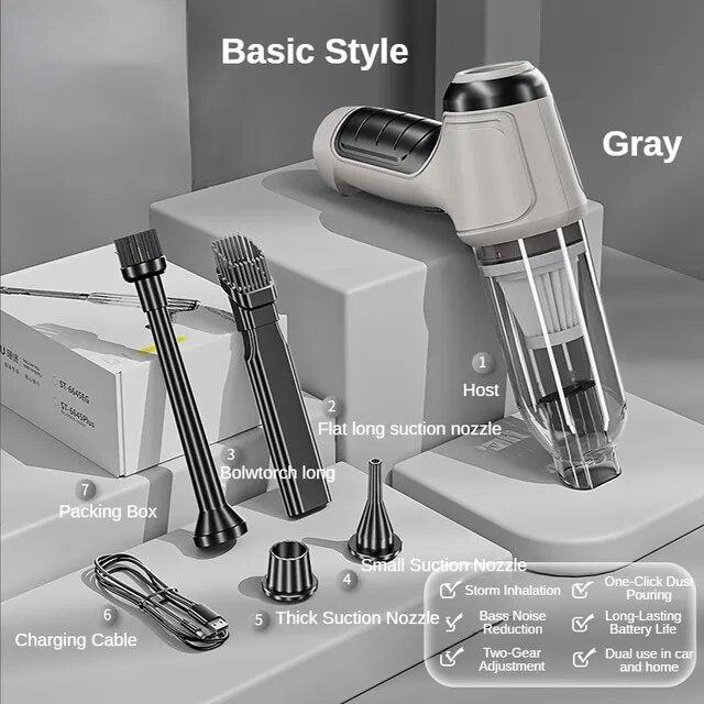 2023 Новый беспроводной автомобильный пылесос 13000Pa, мощный ручной бытовой мини-портативный пылесос, влажная и сухая чистка настольной клавиатуры