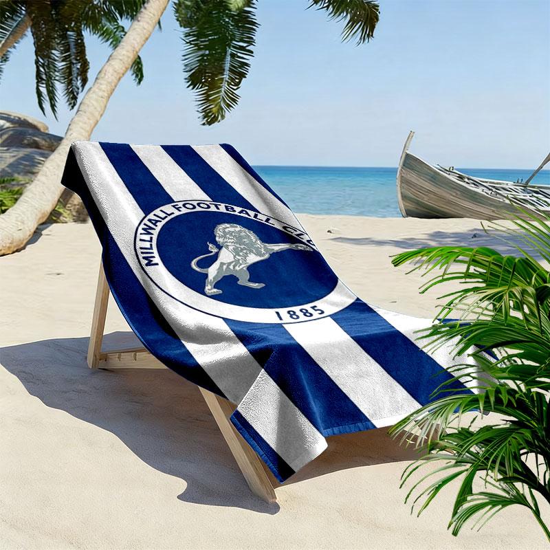 Millwall F.C. logo Beach Towel, Large Soft Quick Dry Towel for Beach Camping Swimming