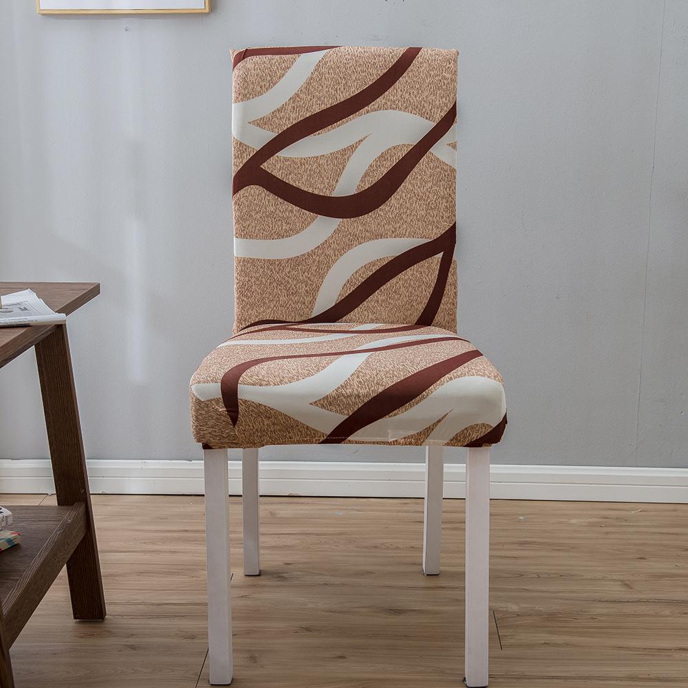1шт Геометрический Чехол для стула для столовой Эластичные универсальные чехлы для сидений для кухни Свадебный банкет Housse De Chaise