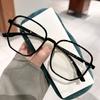 Stylish Women's Image Glasses Square Frame Transparent Eyeglasses Trendy Anti-blue Light Computer Goggles New Fake Eyeware