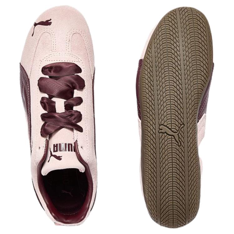 Puma Speedcat Романтичный Бант Гоночная Футболка Удобная Посадка Стиль Жизни Повседневная Обувь Женские кроссовки Розово-Розовый 408177-01