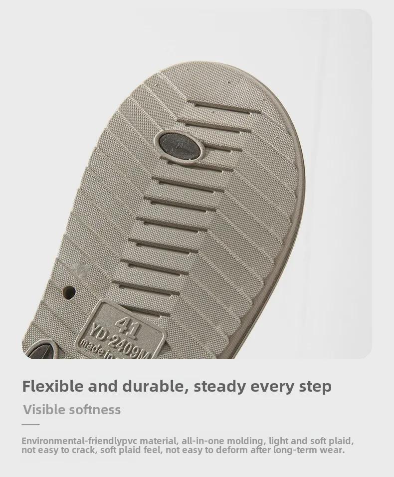 Мужские летние нескользящие повседневные шлепанцы для улицы и пляжа